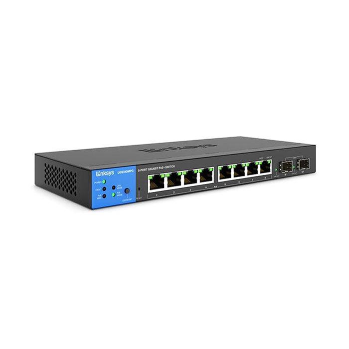 2-Linksys-Business-Switch-–-8-Port-8-Port-Managed-Gigabit-PoE+-Switch-with-2-1G-SFP-Uplinks-110W-TAA-Compliant-(LGS310MPC)