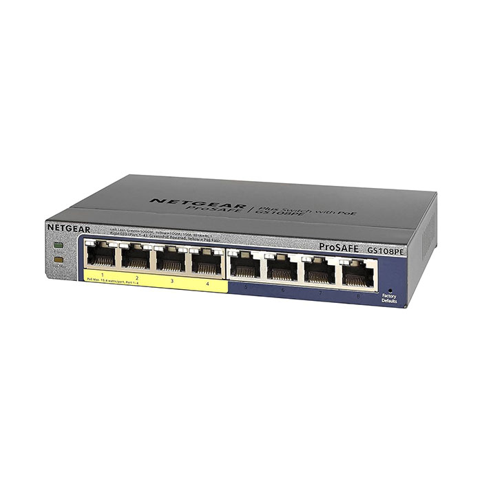 2-NETGEAR-Switch-8-PORT-4-POE-GS108PE